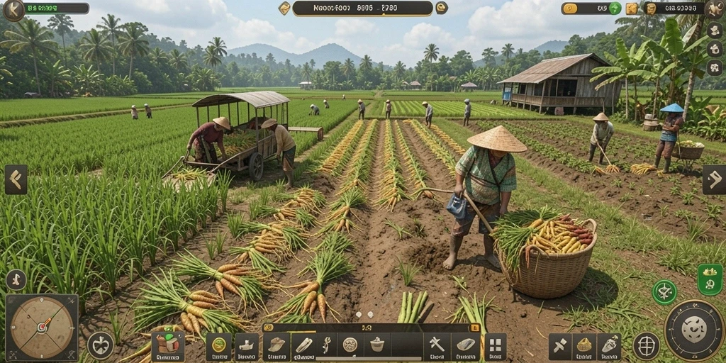 Screenshot dari salah satu level permainan.