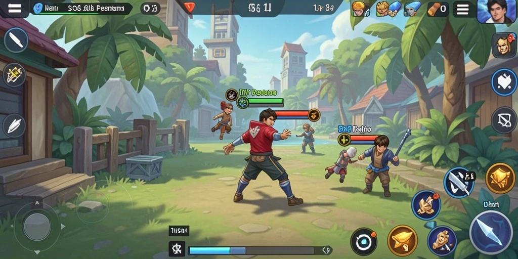 Screenshot aksi permainan yang menegangkan.
